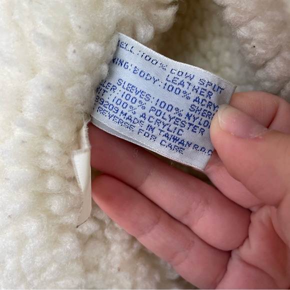 Vintage 70s Style Sherpa Lined Suede Bomber Jacket - Picture 6 of 10